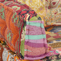 Thumbnail for Pouf Patchwork Stoff
