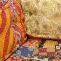 Thumbnail for Pouf Patchwork Stoff