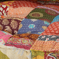 Thumbnail for Pouf Patchwork Stoff