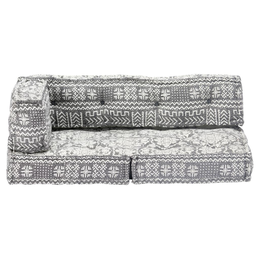 Pouf Hellgrau Stoff