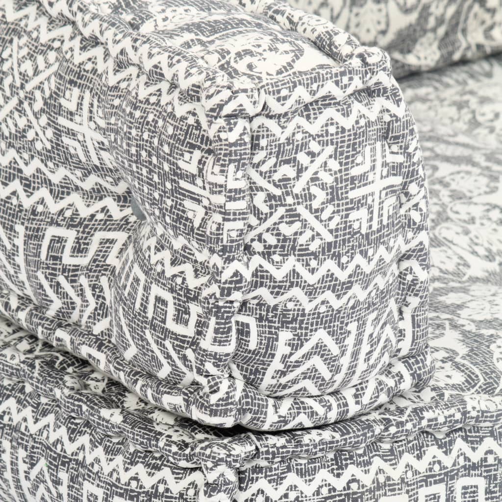 Pouf Hellgrau Stoff