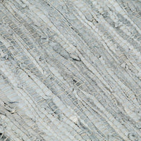 Thumbnail for Handgewebter Chindi-Teppich Leder 190x280 cm Hellgrau Schwarz