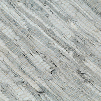 Thumbnail for Handgewebter Chindi-Teppich Leder 190x280cm Hellgrau Hellbraun