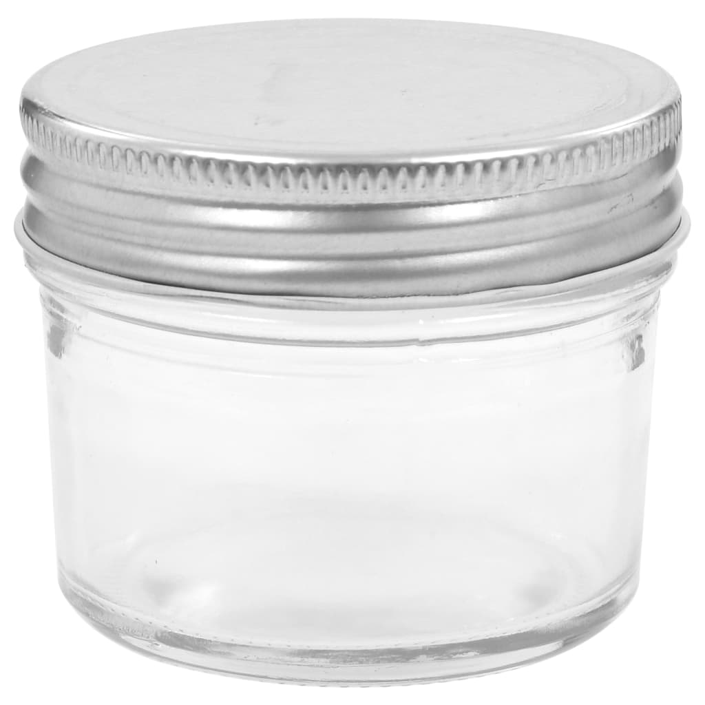 Marmeladengläser mit Silbernen Deckeln 48 Stk. 110 ml