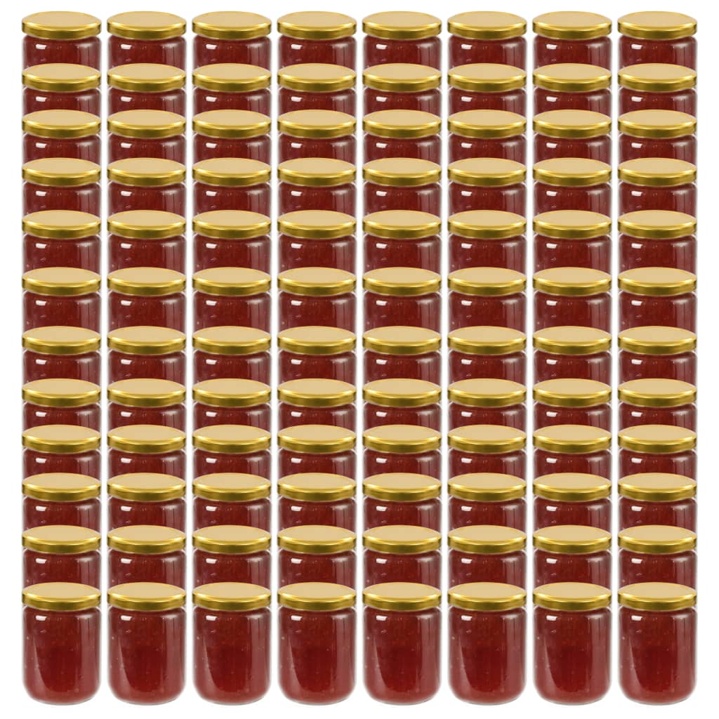 Marmeladengläser mit Goldenem Deckel 96 Stk. 230 ml