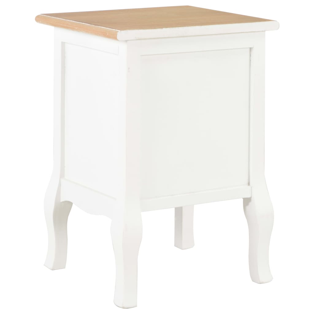 Nachttische 2 Stk. Weiß 35×30×49 cm MDF