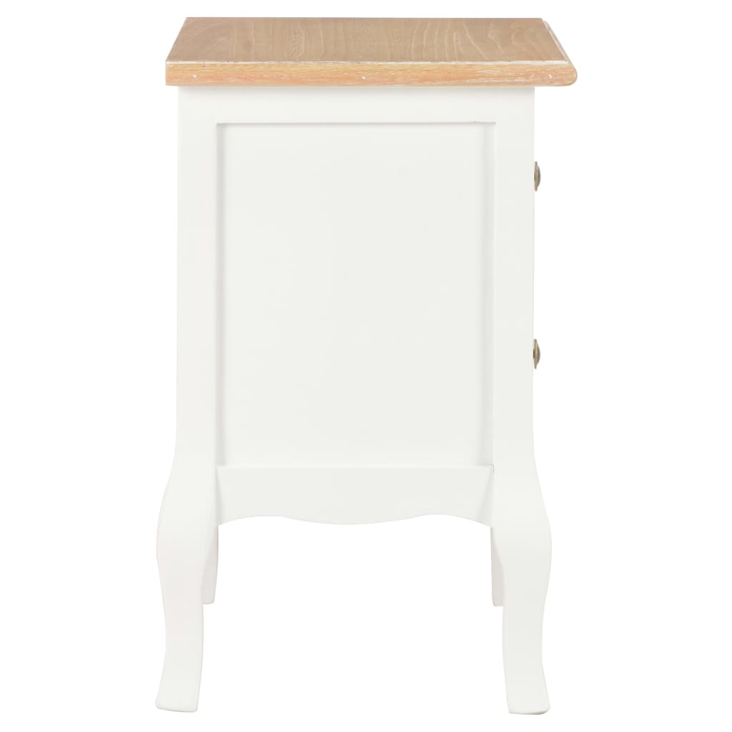 Nachttische 2 Stk. Weiß 35×30×49 cm MDF