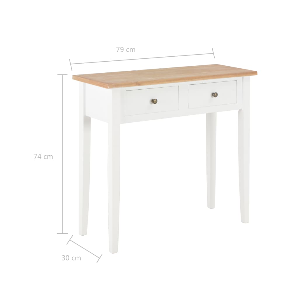 Frisiertisch Konsolentisch Weiß 79 x 30 x 74 cm Holz