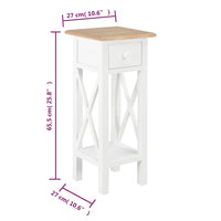Thumbnail for Beistelltisch Weiß 27 x 27 x 65,5 cm Holz