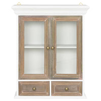 Thumbnail for Wandschrank Weiß 49 x 22 x 59 cm Massivholz