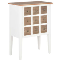 Thumbnail for Sideboard Weiß 54 x 30 x 80 cm Massivholz Mango