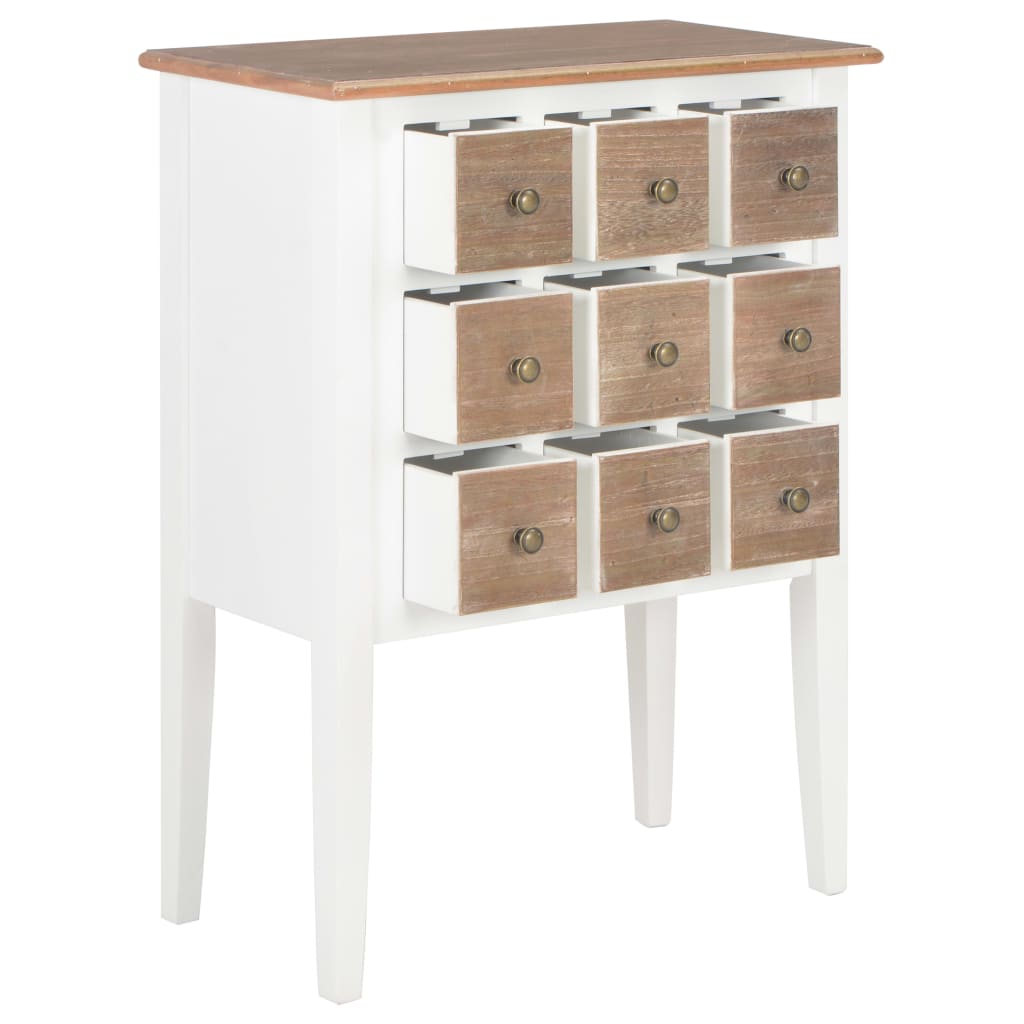 Sideboard Weiß 54 x 30 x 80 cm Massivholz Mango