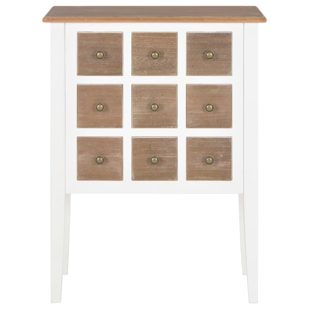 Sideboard Weiß 54 x 30 x 80 cm Massivholz Mango