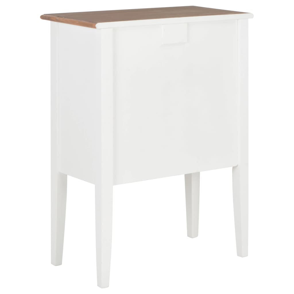 Sideboard Weiß 54 x 30 x 80 cm Massivholz Mango