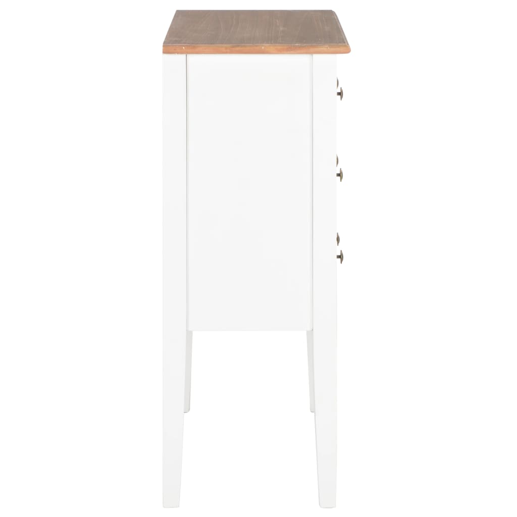 Sideboard Weiß 54 x 30 x 80 cm Massivholz Mango