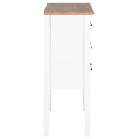 Thumbnail for Sideboard Weiß 54 x 30 x 80 cm Massivholz Mango