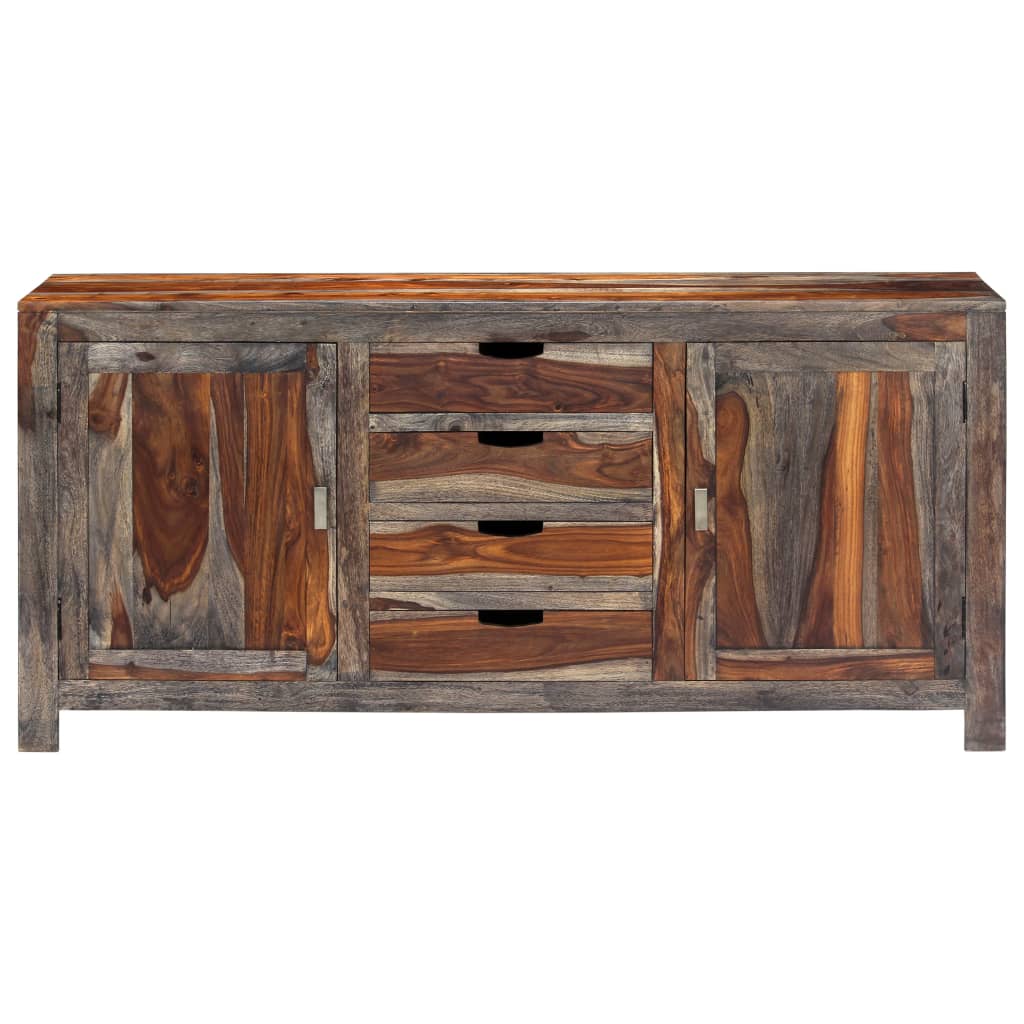 Sideboard Grau 160 x 40 x 75 cm Massivholz