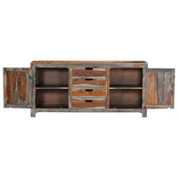 Thumbnail for Sideboard Grau 160 x 40 x 75 cm Massivholz