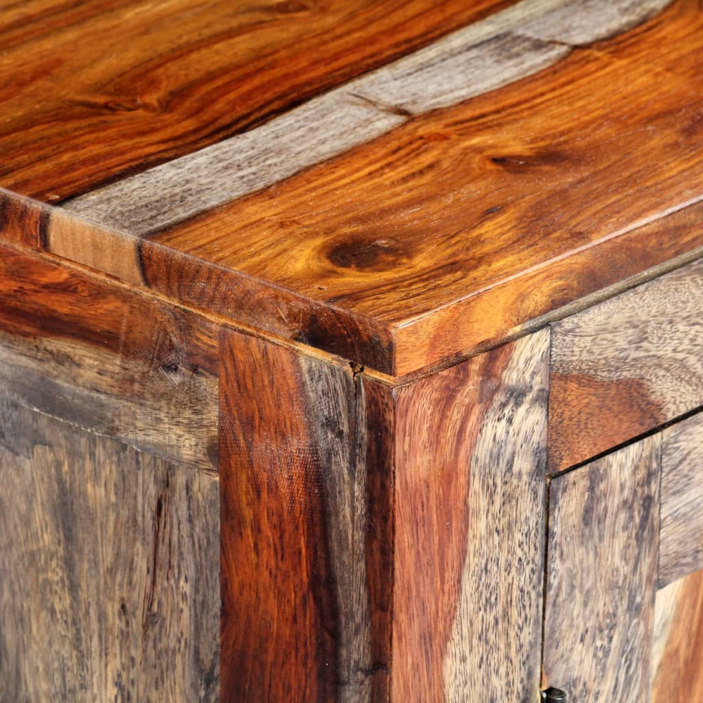 Sideboard Grau 160 x 40 x 75 cm Massivholz