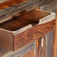 Thumbnail for Sideboard Grau 160 x 40 x 75 cm Massivholz