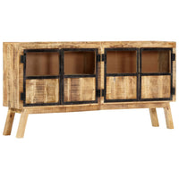 Thumbnail for Sideboard Braun und Schwarz 160×30×80 cm Raues Mango-Massivholz