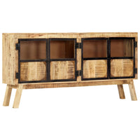 Thumbnail for Sideboard Braun und Schwarz 160×30×80 cm Raues Mango-Massivholz