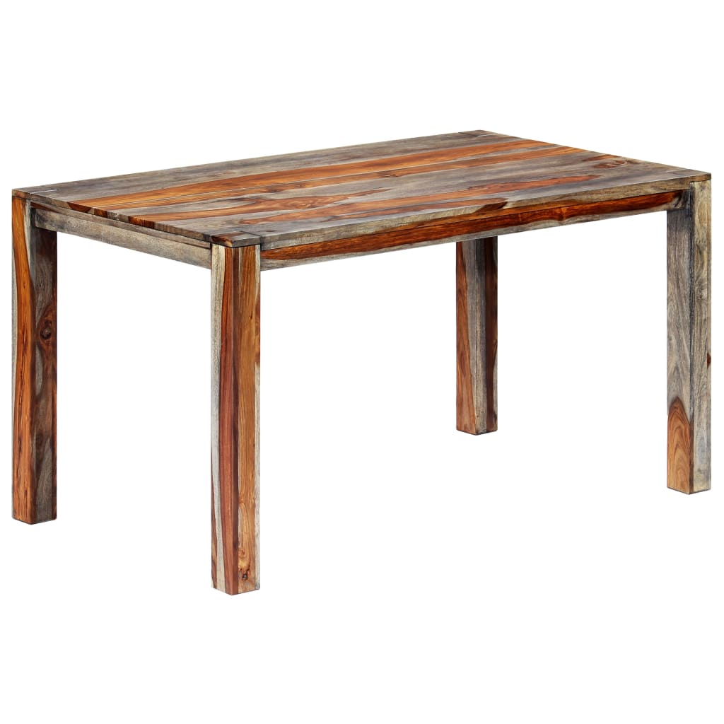 Esstisch Grau 140 x 70 x 76 cm Massivholz