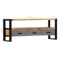Thumbnail for TV-Schrank 130 x 30 x 50 cm Massivholz Mango