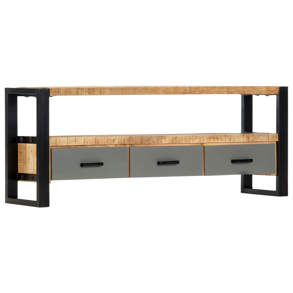 TV-Schrank 130 x 30 x 50 cm Massivholz Mango