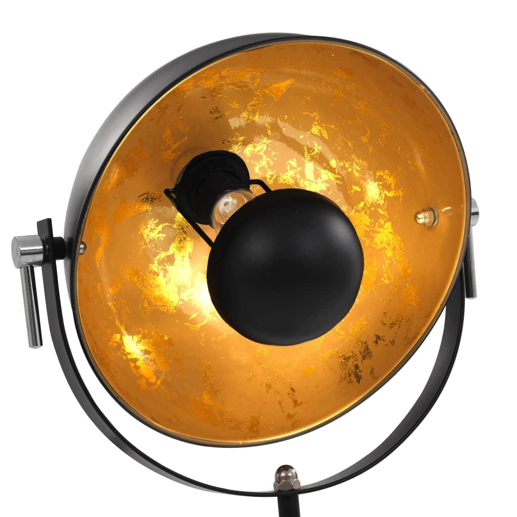 Standleuchte E27 Schwarz und Golden 31 cm