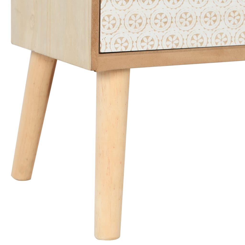 TV-Schrank mit 6 Schubladen 130×30×40 cm Massivholz Kiefer