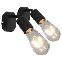 Thumbnail for Strahler 2 Stk. mit Glühlampen 2 W Schwarz E27