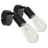 Thumbnail for Strahler 2 Stk. mit Glühlampen 2 W Schwarz E27