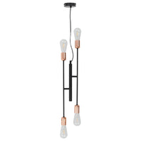 Thumbnail for Deckenleuchte mit Glühlampen 2 W Schwarz und Kupfer E27