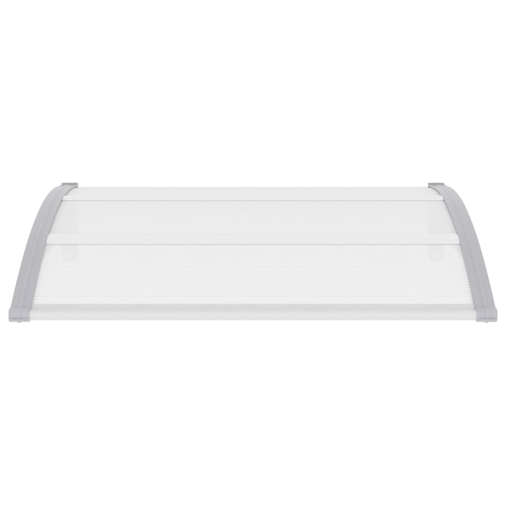 Türvordach Grau und Transparent 120×80 cm PC