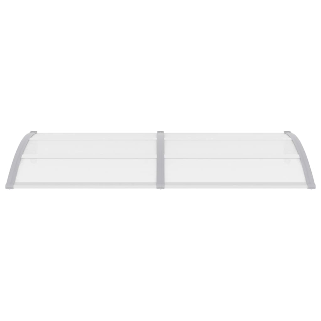 Türvordach Grau und Transparent 200×80 cm PC