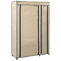 Thumbnail for Faltschrank Creme 110x45x175 cm Stoff