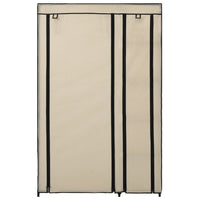 Thumbnail for Faltschrank Creme 110x45x175 cm Stoff