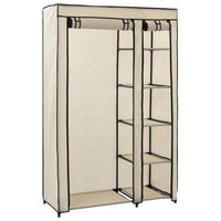 Thumbnail for Faltschrank Creme 110x45x175 cm Stoff