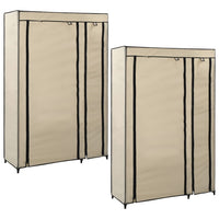 Thumbnail for Faltschränke 2 Stk. Creme 110x45x175 cm Stoff