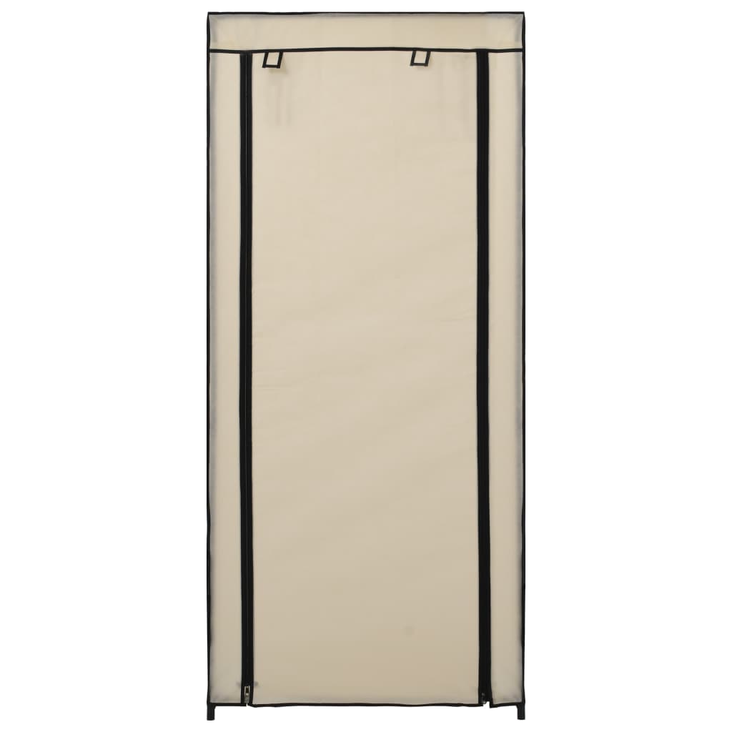 Schuhschrank mit Abdeckung Cremeweiß 58 x 28 x 106 cm Stoff