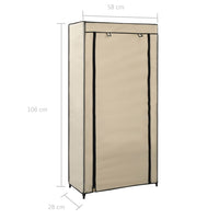 Thumbnail for Schuhschrank mit Abdeckung Cremeweiß 58 x 28 x 106 cm Stoff