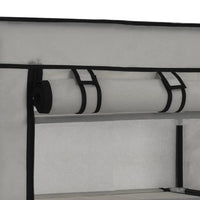 Thumbnail for Schuhschrank mit Abdeckung Grau 58 x 28 x 106 cm Stoff