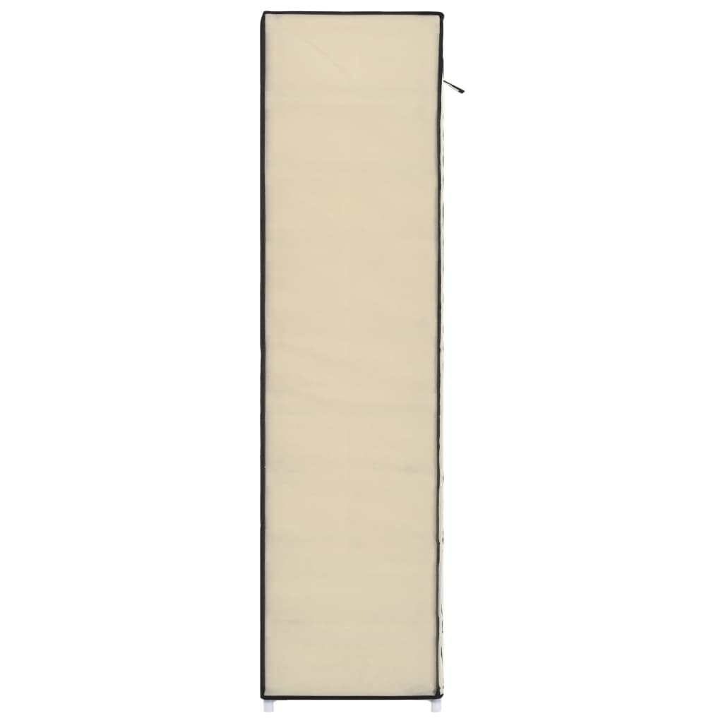 Schuhschrank mit Abdeckung Cremeweiß 115 x 28 x 110 cm Stoff