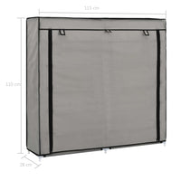 Thumbnail for Schuhschrank mit Abdeckung Grau 115 x 28 x 110 cm Stoff