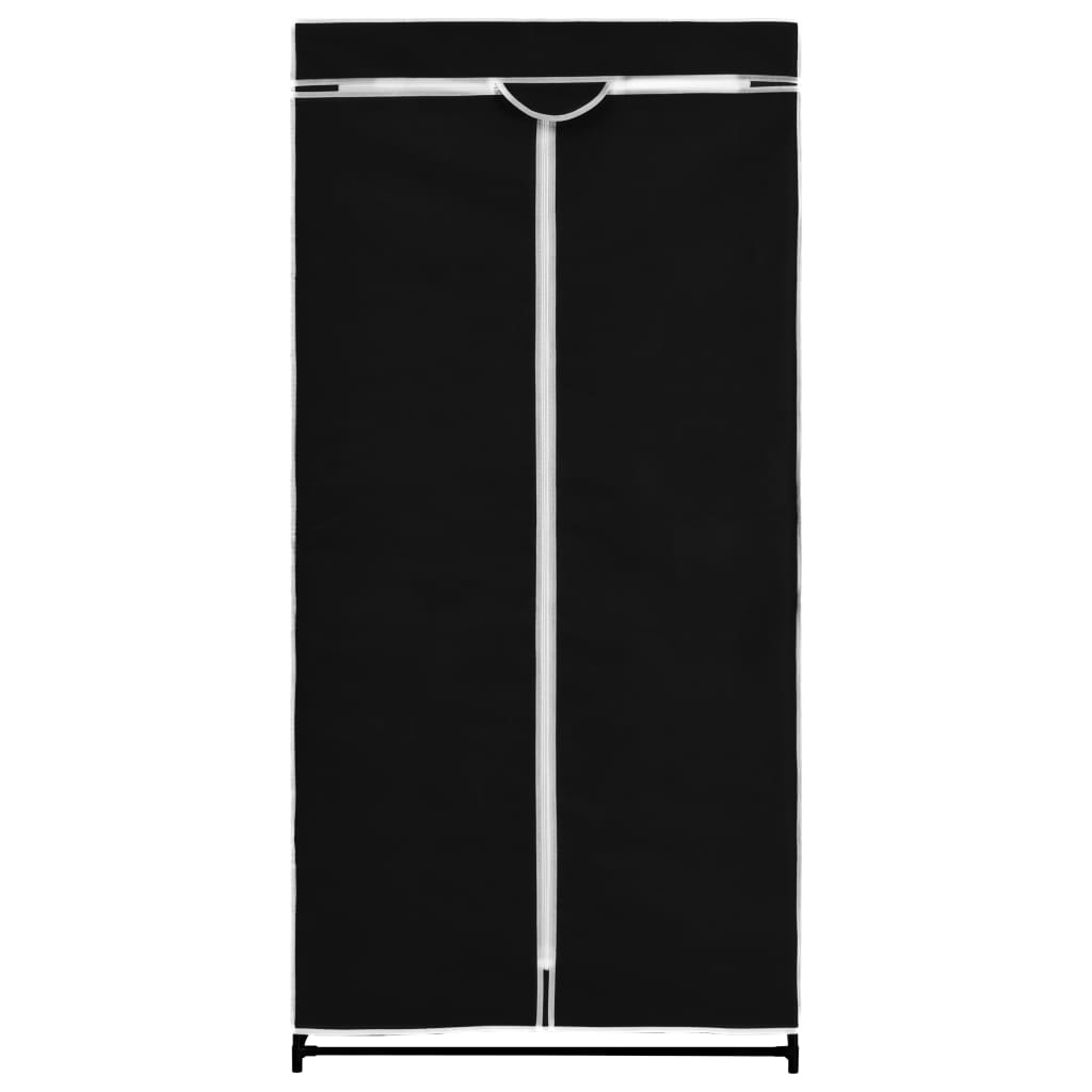 Kleiderschrank Schwarz 75×50×160 cm
