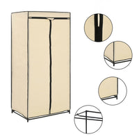 Thumbnail for Kleiderschränke 2 Stk. Creme 75×50×160 cm