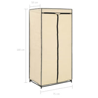 Thumbnail for Kleiderschränke 2 Stk. Creme 75×50×160 cm