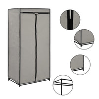 Thumbnail for Kleiderschränke 2 Stk. Grau 75×50×160 cm