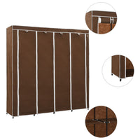 Thumbnail for Kleiderschrank mit 4 Fächern Braun 175 x 45 x 170 cm